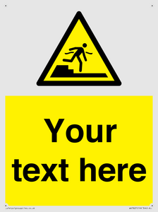 Custom warning Submerged step or steps